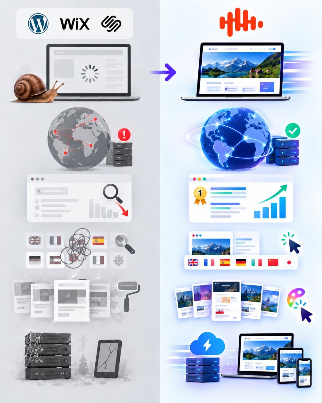 Un site Wonder George conçu pour Google, les IA et la conversion