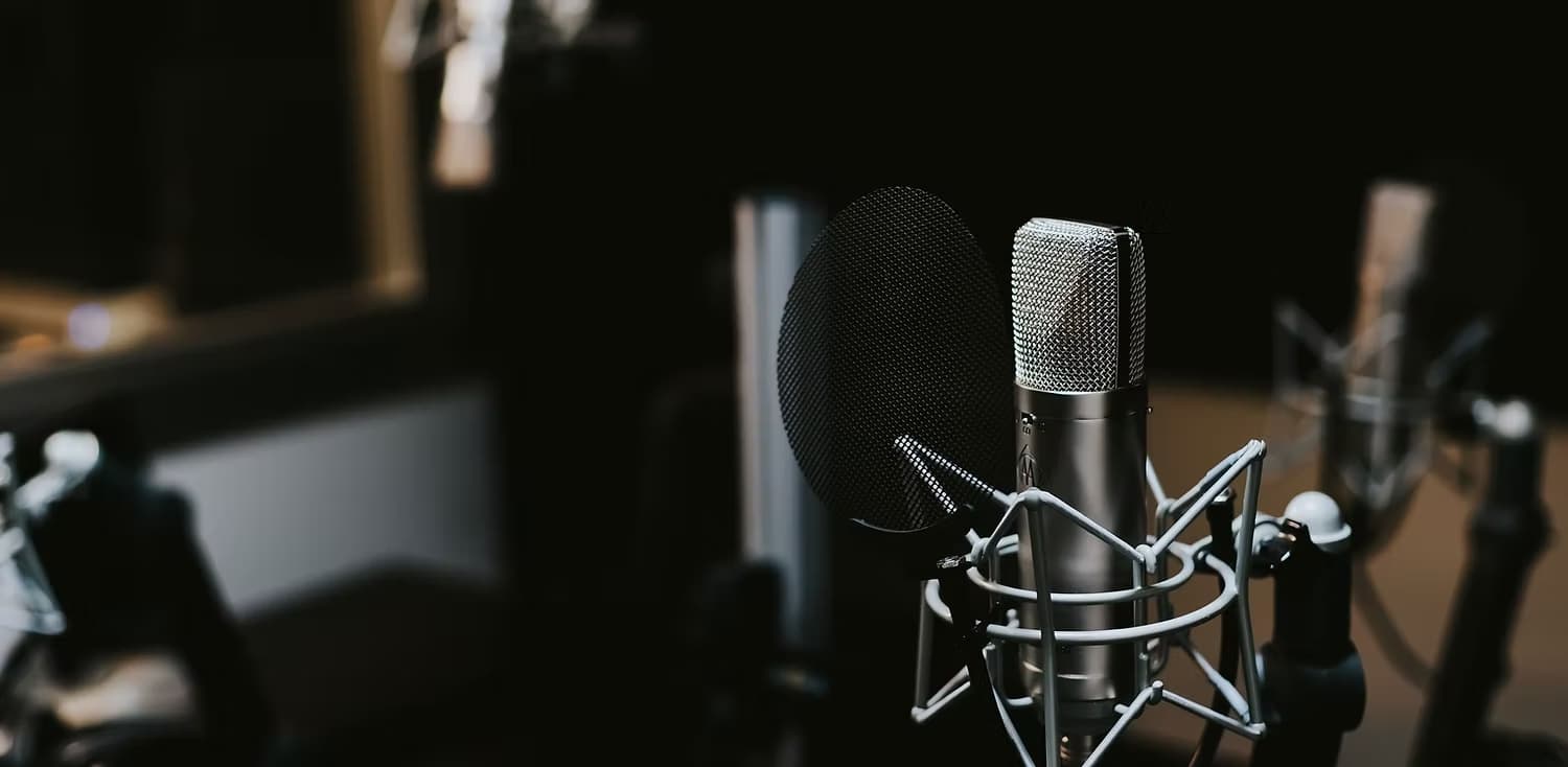 Drive 105 studio microphone setup